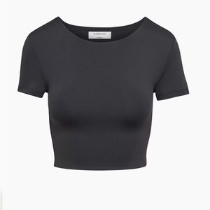 Aritzia Babaton Contour Crew Cropped T-Shirt - Black  SIZE S perfect condition!